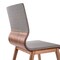 Armen Living Robin Mid-Century Dining Chair in Walnut Finish and Gray Fabric, PK2 LCRBSIGR - alternate 4